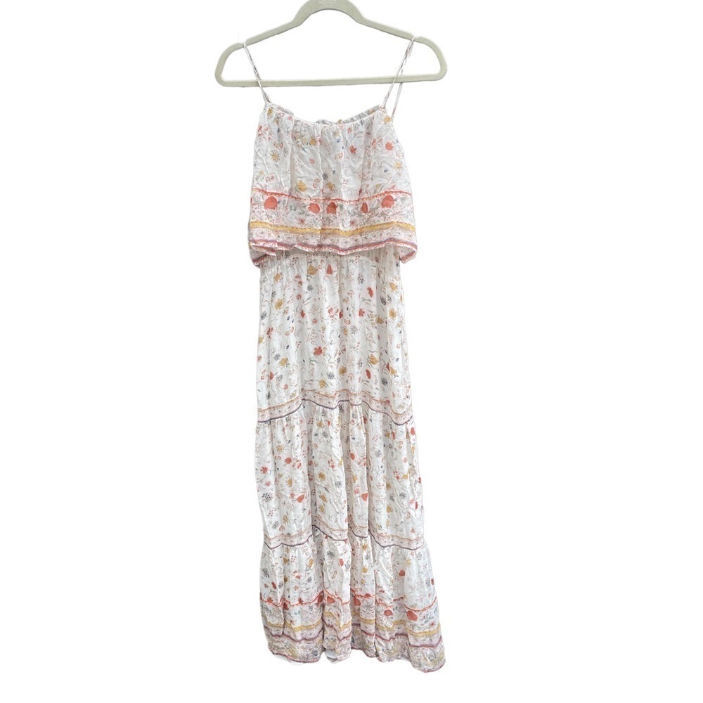 JOIE FLORAL SILK MAXI DRESS
